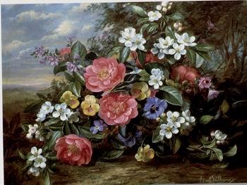 unknow artist Floral, beautiful classical still life of flowers.080